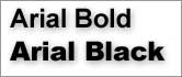 Arial Bold Compared to Arial Black