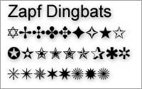 Zapf Dingbats - An iconic picture font