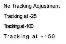 Examples of tracking adjustments